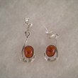 Boucles d'oreilles ovale feuilles mini